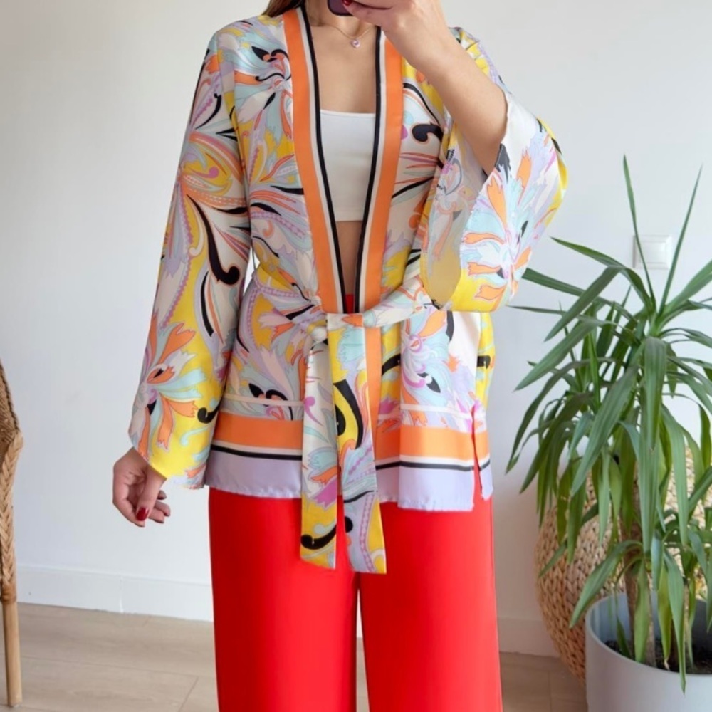 ZARA Cardigan Kimono With Belt